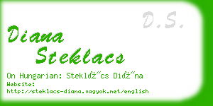 diana steklacs business card